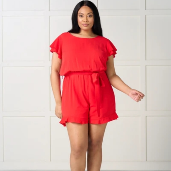 Kelly Ruffled Romper - Picture 1 of 7